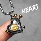 Heart Pendant Necklace Stainless Steel Gothic