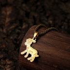 Kinitial Cute Goat Stainless Steel Necklace Chinese Culture Animal Zodiac Sheep Necklace Men Women Memorial Jewelry
