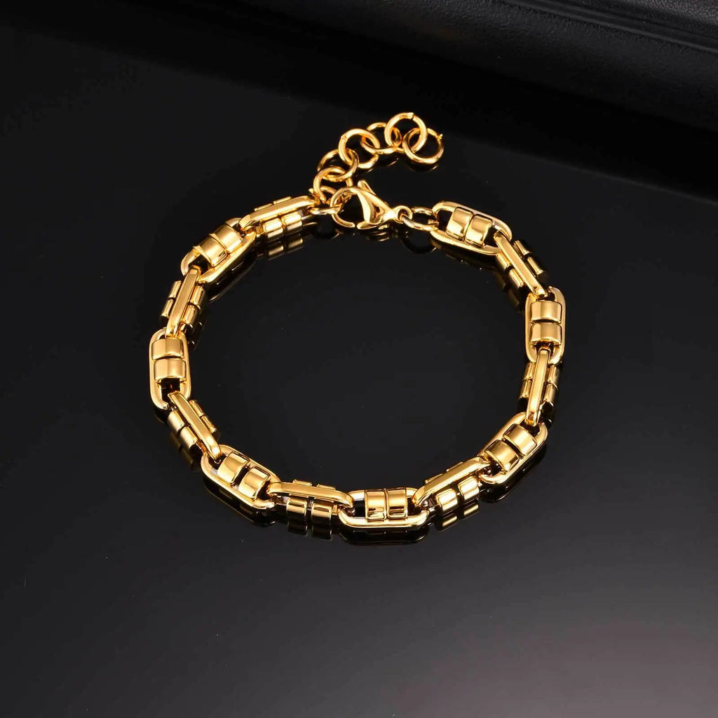 Gold Handmade Chain Bracelet — Stainless Steel