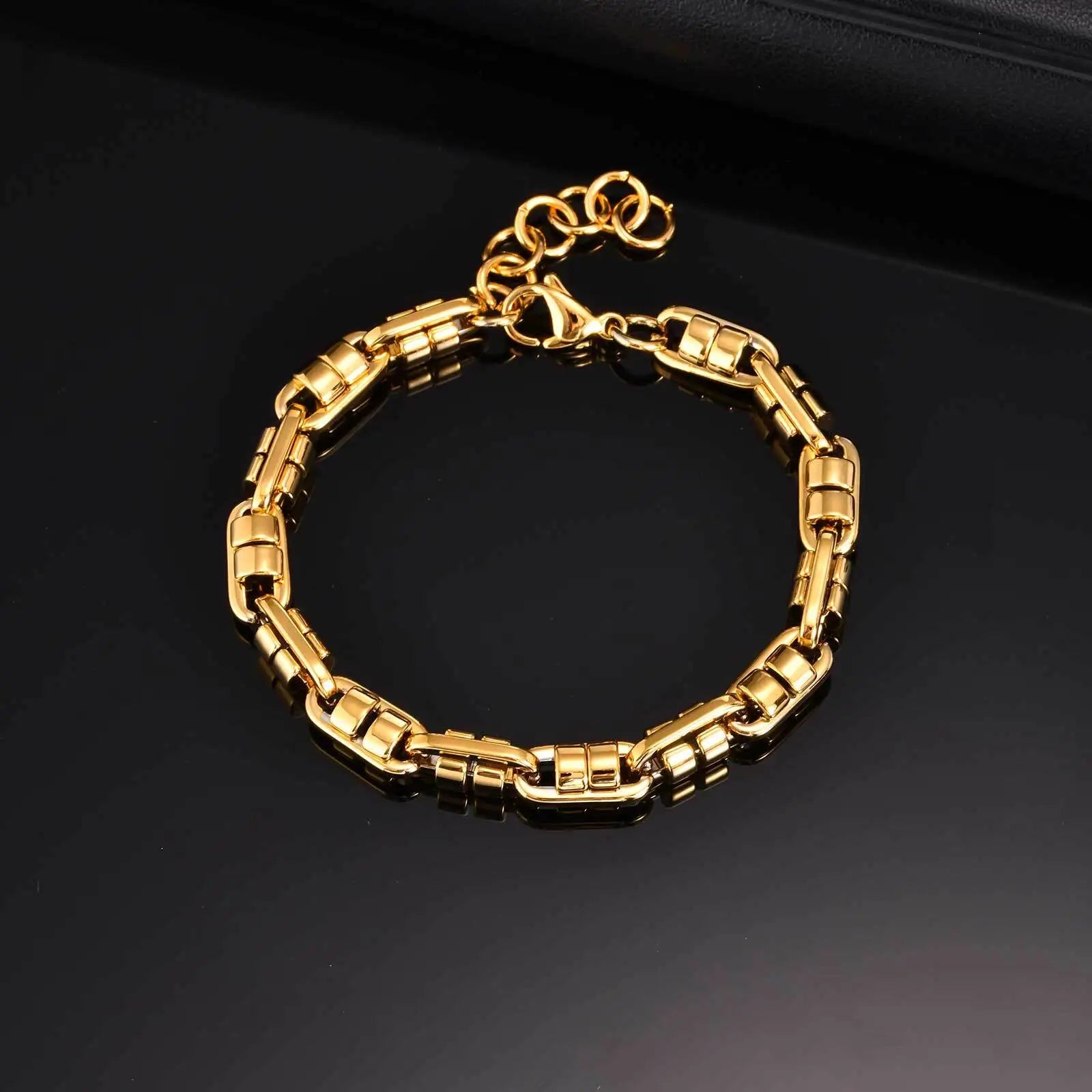 Gold Handmade Chain Bracelet — Stainless Steel