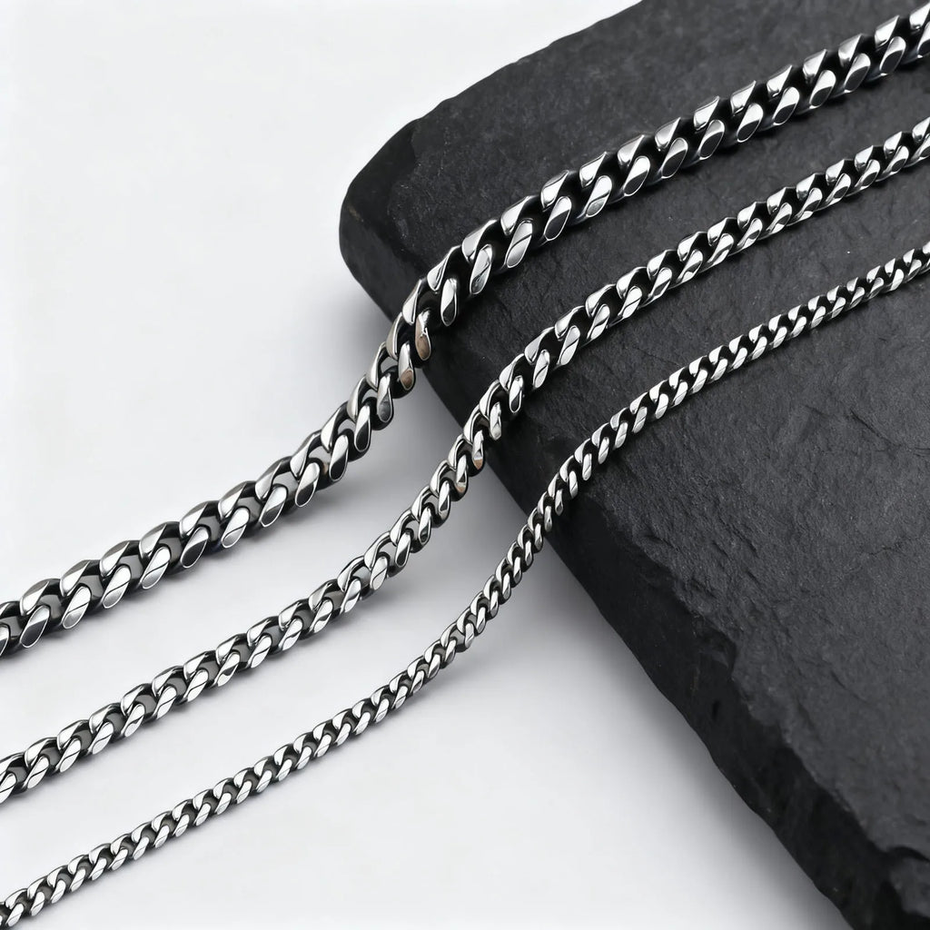 Cuban Chain Necklace — Two-Tone Stainless