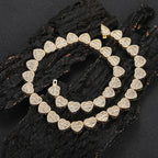 Iced Out Heart Necklace Stainless Steel 12MM