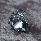NEW Men's 316L stainless-steel rings Calvarium Skull Devil RING for gothic decorative pattern Jewelry Gift free shipping