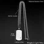 Lord's Prayer Bible Verse Jesus Cross Necklace — Stainless Steel