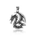 Korean Style Hollow Flame Dragon Pendant Necklace Punk Stainless Steel Biker Men Pendant Chain Fashion Jewelry Gifts