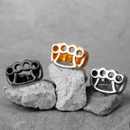 Stainless Steel Man Men Rings Fight Boxing Knuckles Creativity Personality for Male Boyfriend Fashion Accessories Jewelry Gift
