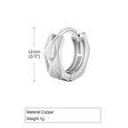 Geometric Hoop Earrings — Stainless Steel