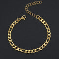 Gold Figaro Bracelet 316L Stainless Steel 5MM