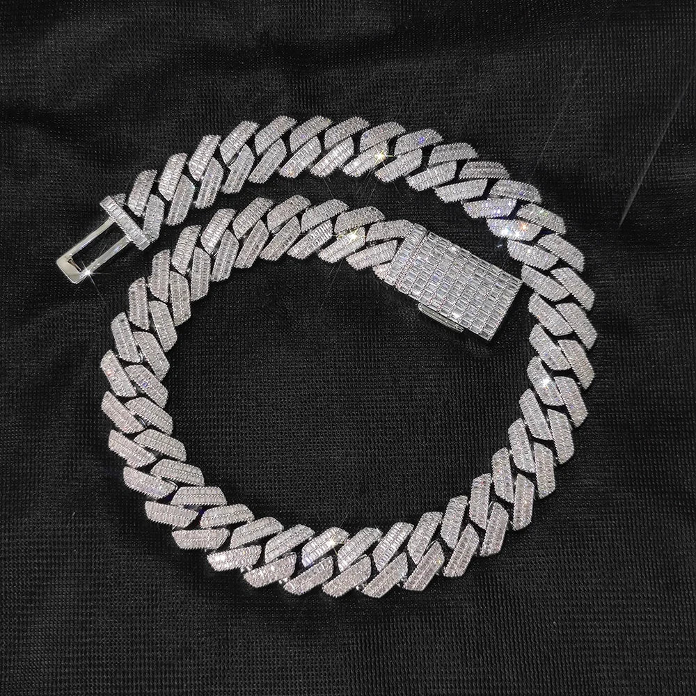 Iced Out Cuban Chain Necklace Stainless Steel 20MM