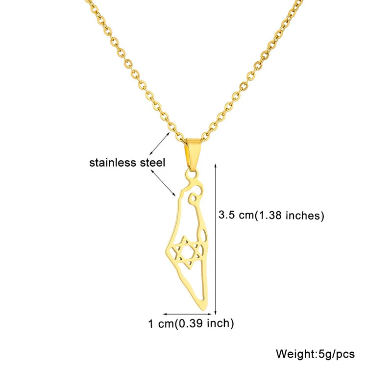 Israel Hexagram Star Pendant Necklace