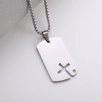 Saint St. Benedict Jesus Cross Pendant Necklace Men and Women Religious Christian Catholic Amulet Stainless Steel Jewelry