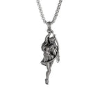Cat Wings Animal Pendant Necklace — Silver