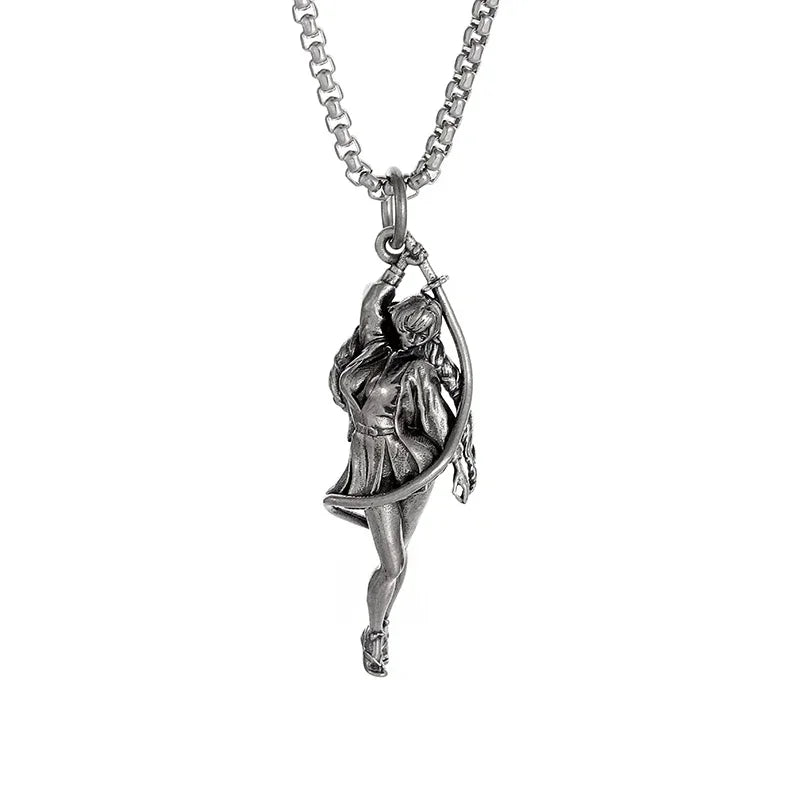 Cat Wings Animal Pendant Necklace — Silver