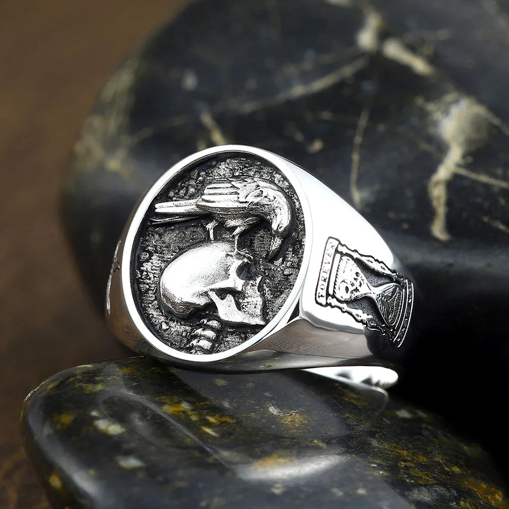 Skull Eagle Ring — 925 Silver