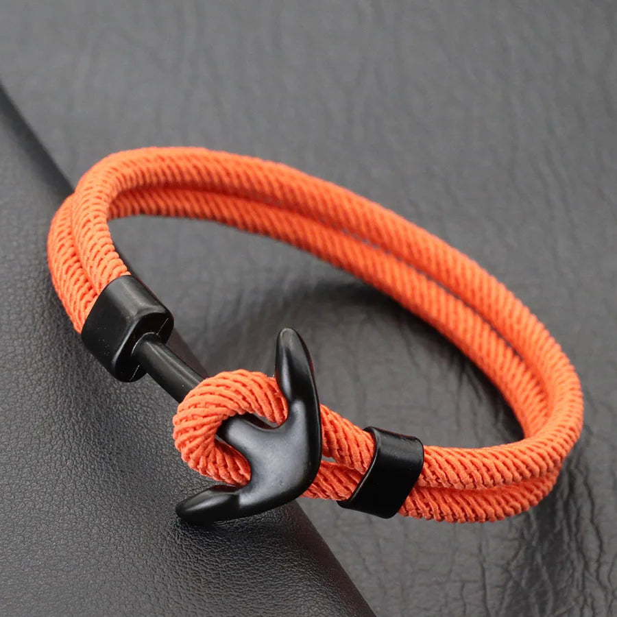 Nautical Anchor Rope Bracelet 4mm — Outdoor Sailing, Multi-Color