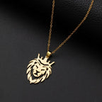 Domineering Ferocious Tiger Head Pendant Stainless Steel Animal Necklace Men's Punk Trend Cool Jewelry Boy Gift