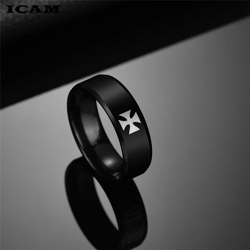 WWII Iron German Cross Ring — Stainless Steel