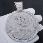 Iced Out Letter Pendant Circle Disc