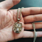 Steel Pendant European American Retro Cute Bulldog