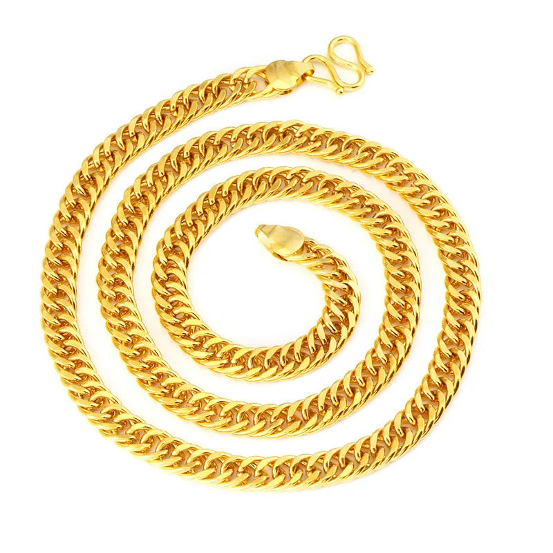 24K Gold Double Buckle Boss Necklace