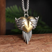 Evil Eye Pendant Necklace for Bikers — Multi-Tone, Zinc Alloy