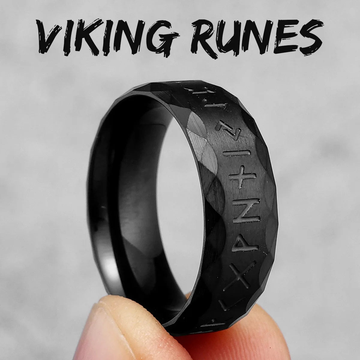 Vintage Nordic Viking Runes Celtic Knot Series Stainless Steel Womens Mens Rings Punk Biker Jewelry Creativity Gift