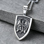 Stainless Steel St. Michael Archangel Pendant Necklace Men Vintage Warrior Knight Religious Jewelry Best Gift Dropshipping