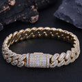 Iced Out Cuban Chain Necklace Stainless Steel 12MM