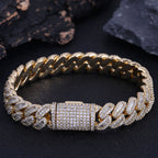 Iced Out Cuban Chain Necklace Stainless Steel 12MM