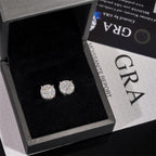 Full Moissanite D Color  Women's Men Hip-hop Earrings 925 Silver Screw Ear Stud High Quality Fine Jewelry for Women  Gift