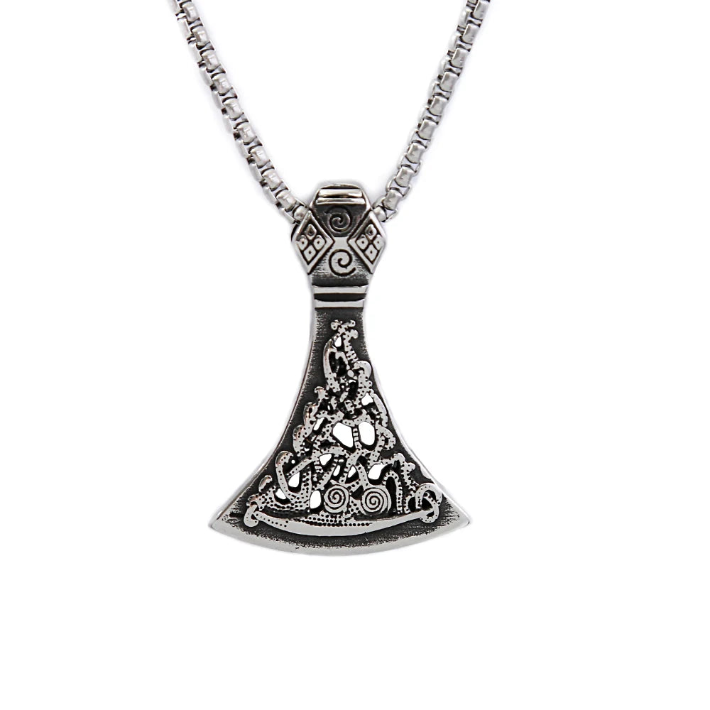 Viking Thor Axe Pendant — Stainless Steel