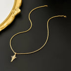 Luxury 24K 9999 Pure Gold real gold Cross Pendant Men's Point Drill Pendant Necklace