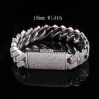 Iced Out Cuban Bracelet Stainless Steel 18/22MM