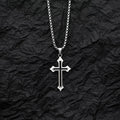Cross Black Pendant Japanese Korean