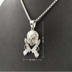 Punk Big Round Lion Head Pendant Male Gold Color Stainless Steel CZ Animal Necklaces For Men Fashion Party Jewelry Gift 2025