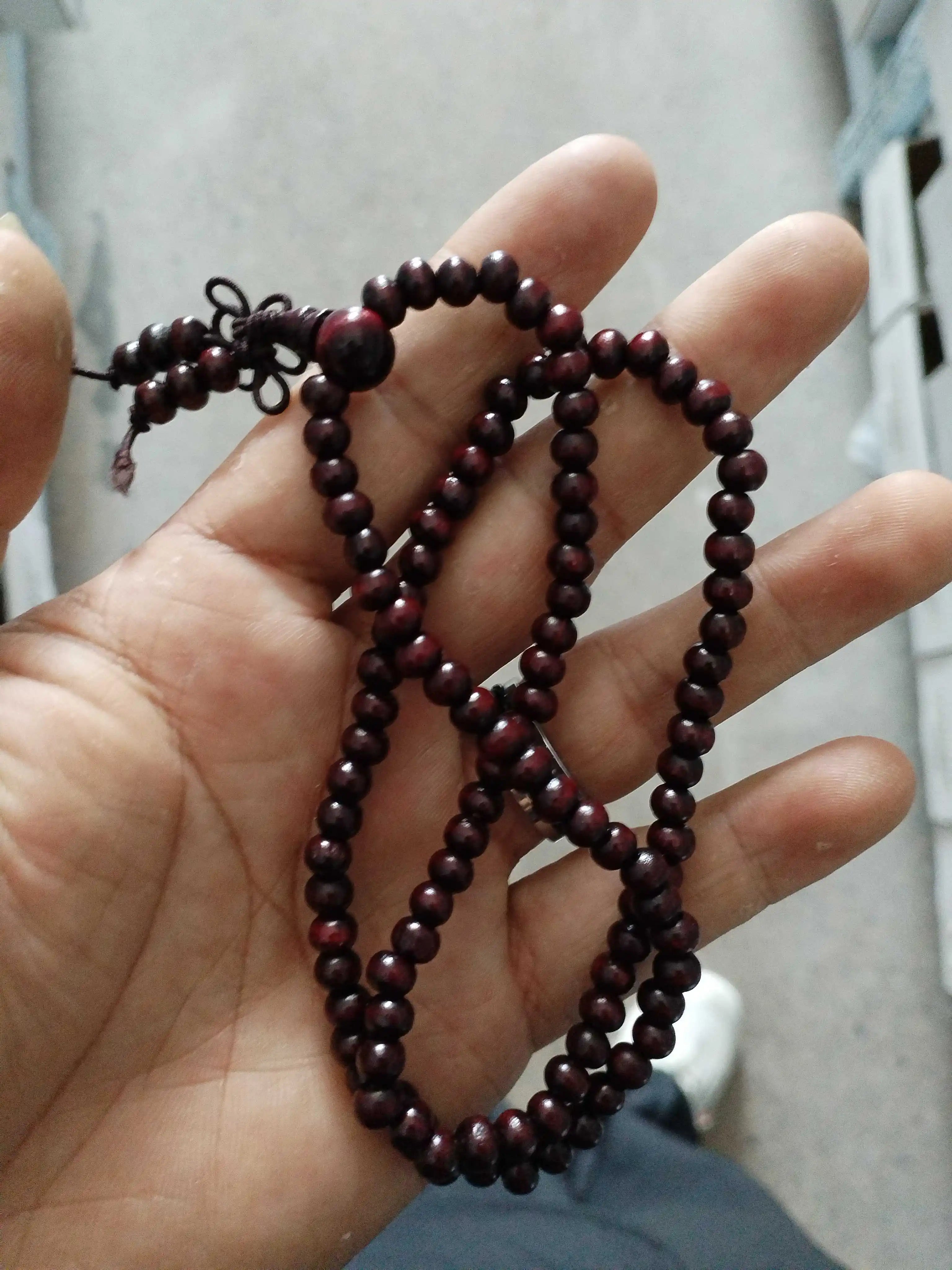 1Pc Wood Bead New Buddha Bracelet Buddhist Bangle Prayer Beads Copper Coin Women Men Lucky Religion Bracelets Charm
