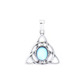 Trinity Opal Knot Pendant — Stainless Steel