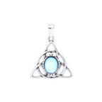 Trinity Opal Knot Pendant — Stainless Steel