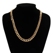 Polished Cuban Two-Tone Necklace — Stainless Steel