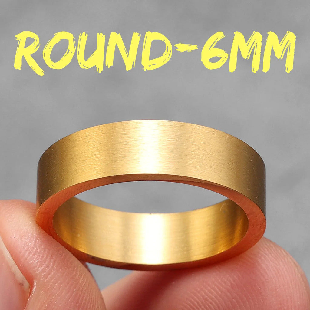4mm 6mm 8mm 10mm Simple Round Stainless Steel Men Rings Punk Male Women Fashion Jewelry Creativity Gift