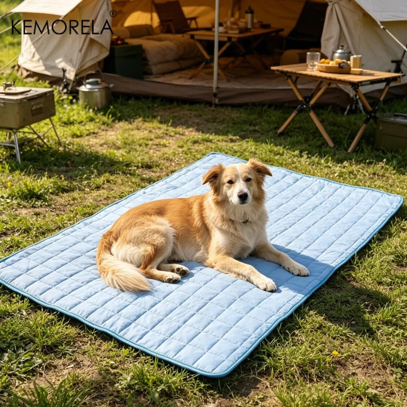 KEMORELA 2026 Ice Cool Upgrade Dog Cooling Mat Summer Pet Cold Bed Extra Large For Small Big Dogs Pad Breathable Pet