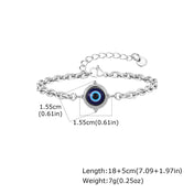 Turkish Evil Eye Beaded Bracelet for Men — Stainless Steel