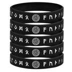 Viking Compass Silicone Bracelet 12mm