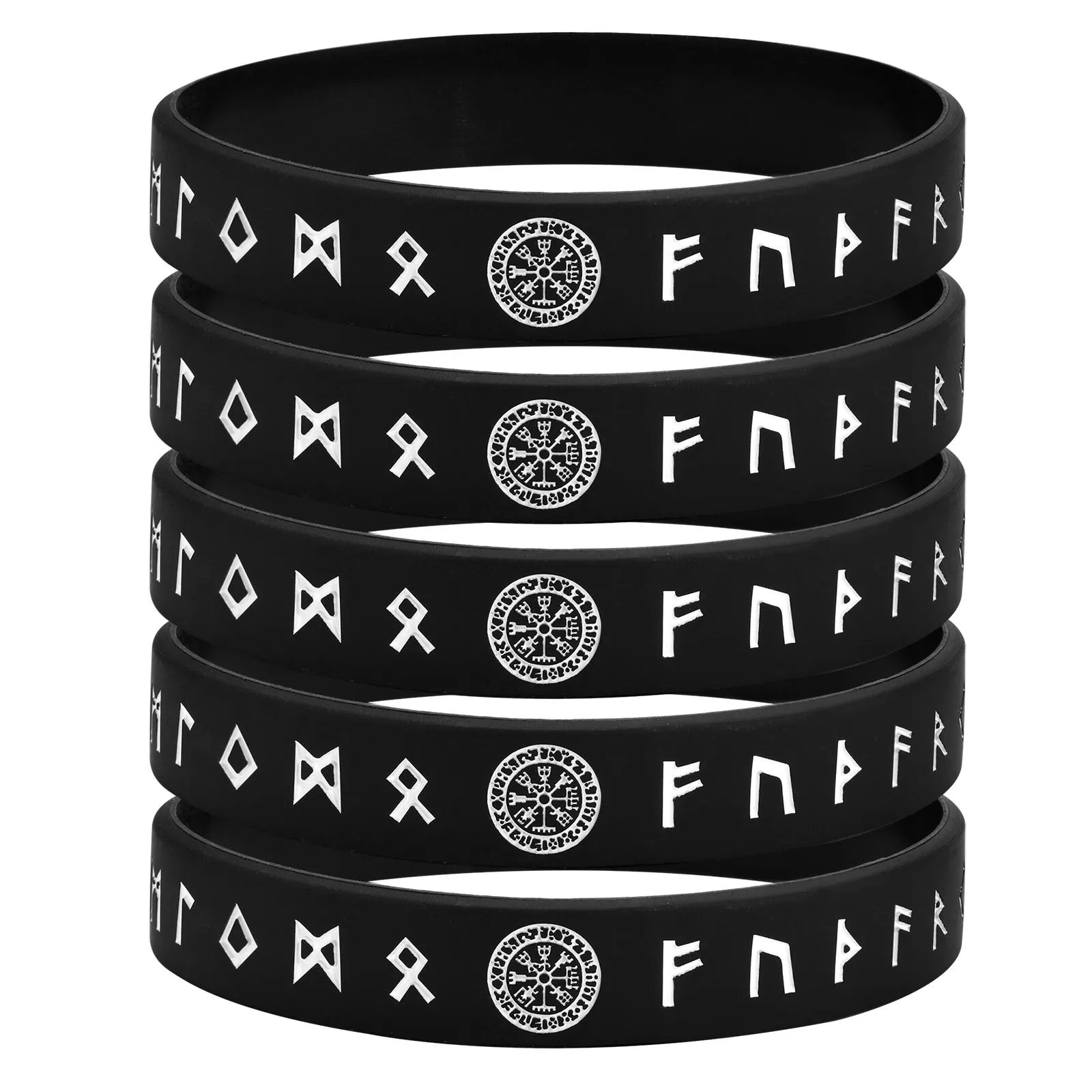 Viking Compass Silicone Bracelet 12mm