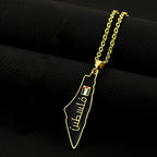 Palestine Map Pendant Necklace