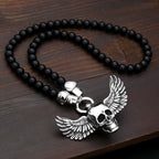 Skull Black Pendant Vintage Punk Rock 50CM Long
