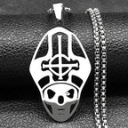 Cross Ghost Band Chain Necklace — Stainless Steel