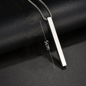 Minimal Wishing Bar Pendant Necklace — Stainless Steel