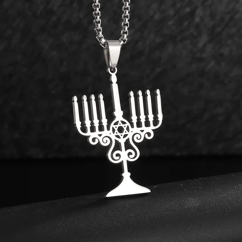 Hebrew Pentagram Star Pendant Necklace — Amulet