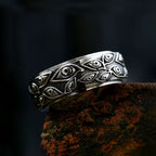 Demon Eye Steel Ring Retro Punk Rotatable